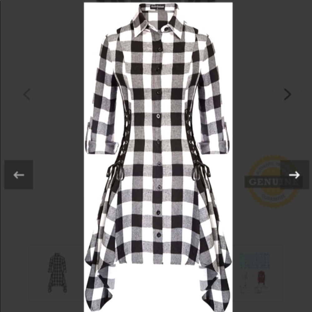 Scarlet Darkness plaid dress size L